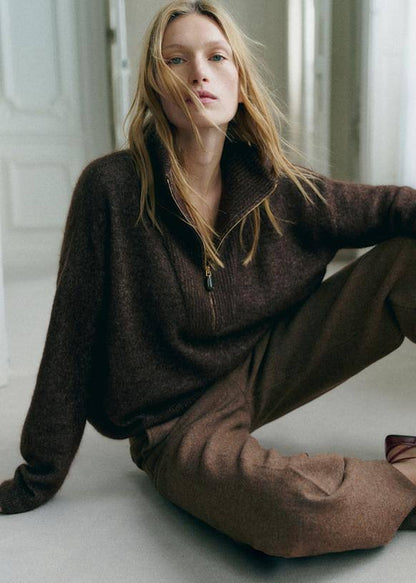 SZ Tobias Mohair-wool blend Half-zip Jumper Sweater