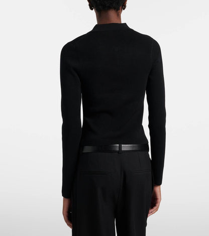 VB Mila Stretch-viscose blend Zipped Cardigan Top