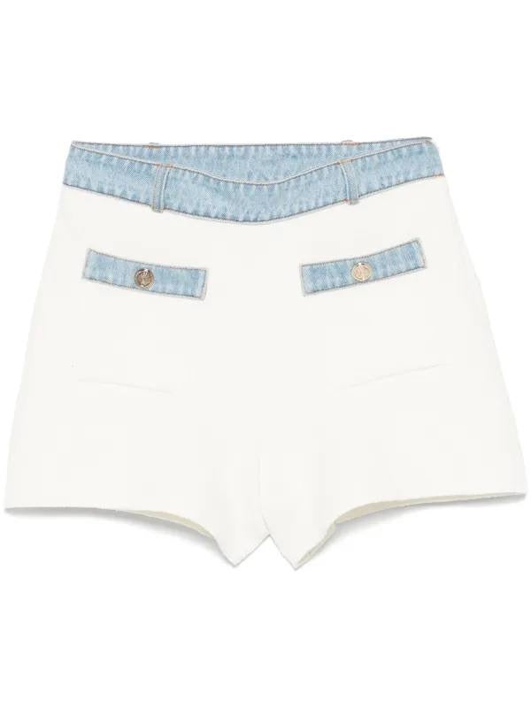 MJ Mirsalcollar Cardigan Sailor Top | Irsala Shorts | Denim Detail Set