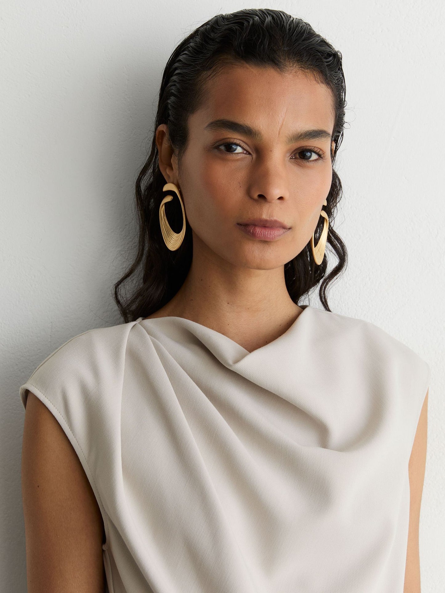 PETITE/REGULAR! RS Camilla Gathered-Detail Viscose-blend Draped Midi Dress
