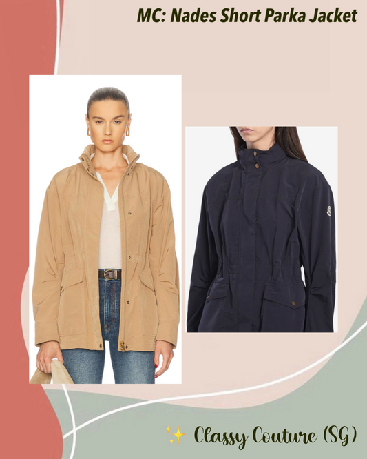 MC Nades Water-repellent Short Parka Jacket (concealed hood)