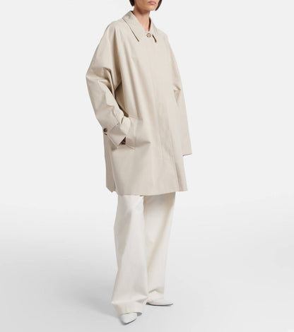 TR Amaya Washed Cotton Trench Car Coat in Beige (lining replaced)
