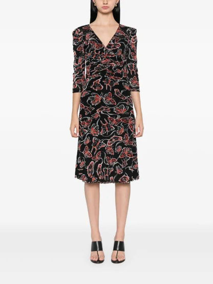 DVF Ivan Reversible Mesh Midi Dress