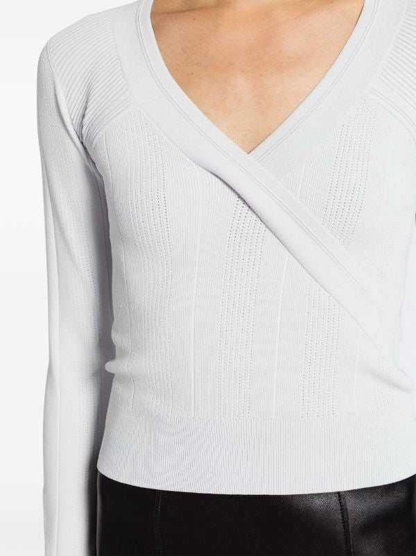 IR Calfu Open Knit Slim-cut Jumper | ballet wrap Top