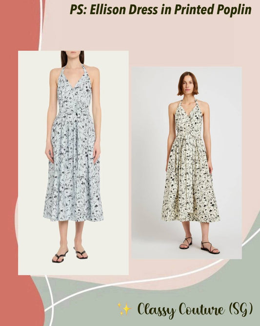 PS Ellison Halter Cotton Midi Dress