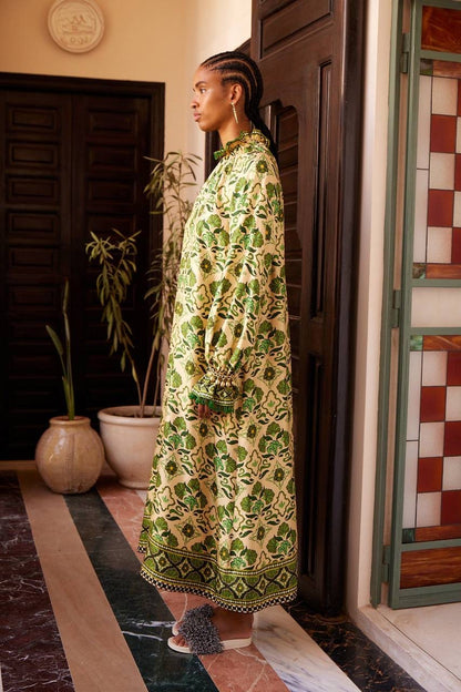 ALM Cece Silk Long Sleeve Midi Dress