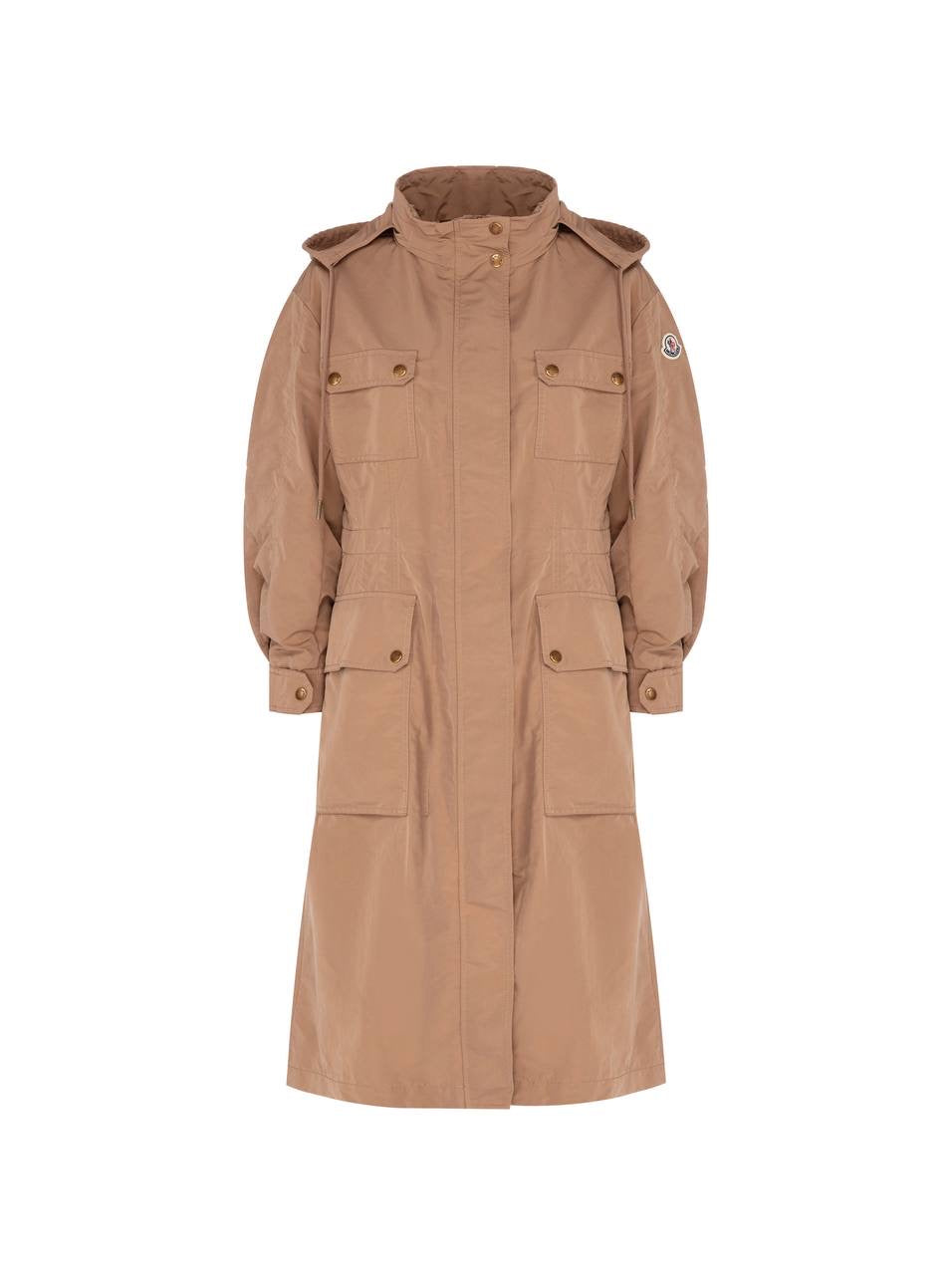 MC Nantes Hooded Gabardine Shell Parka Long Jacket Coat
