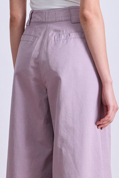 AA Eli Cotton-Linen Wide Leg Pants in Nirvana Purple