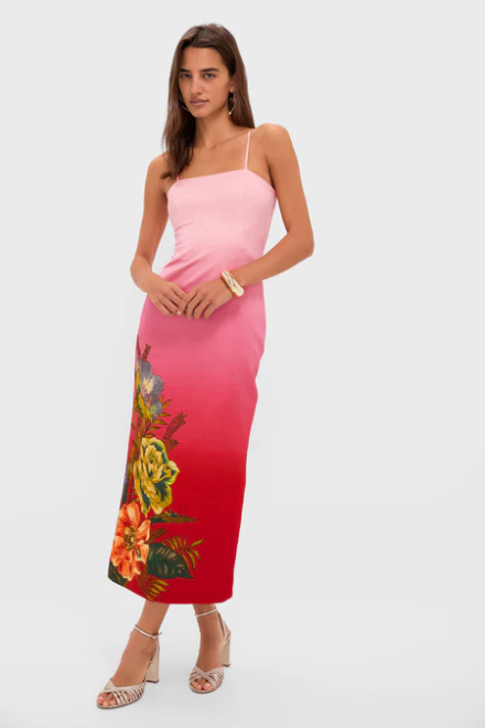 ALM Inez Ombre Linen-Viscose Midi Dress