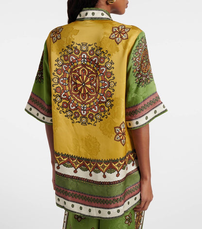 ALM Contina Printed Shirt | Pants | Jacquard Viscose Set