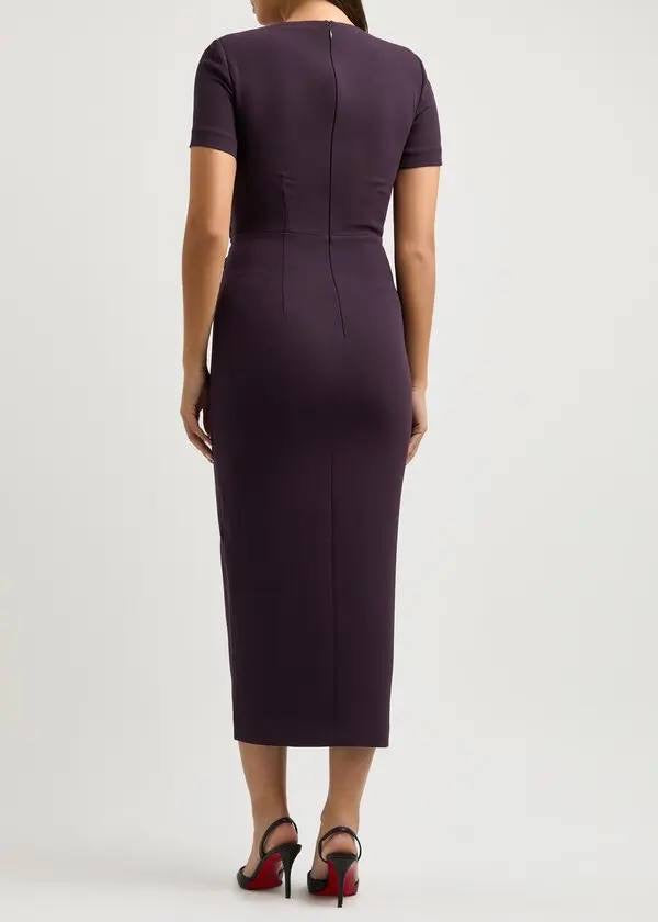 RM Gathered Cady Midi Dress