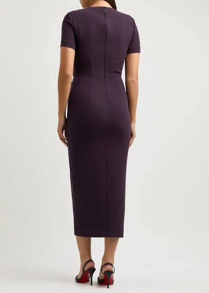 RM Gathered Cady Midi Dress