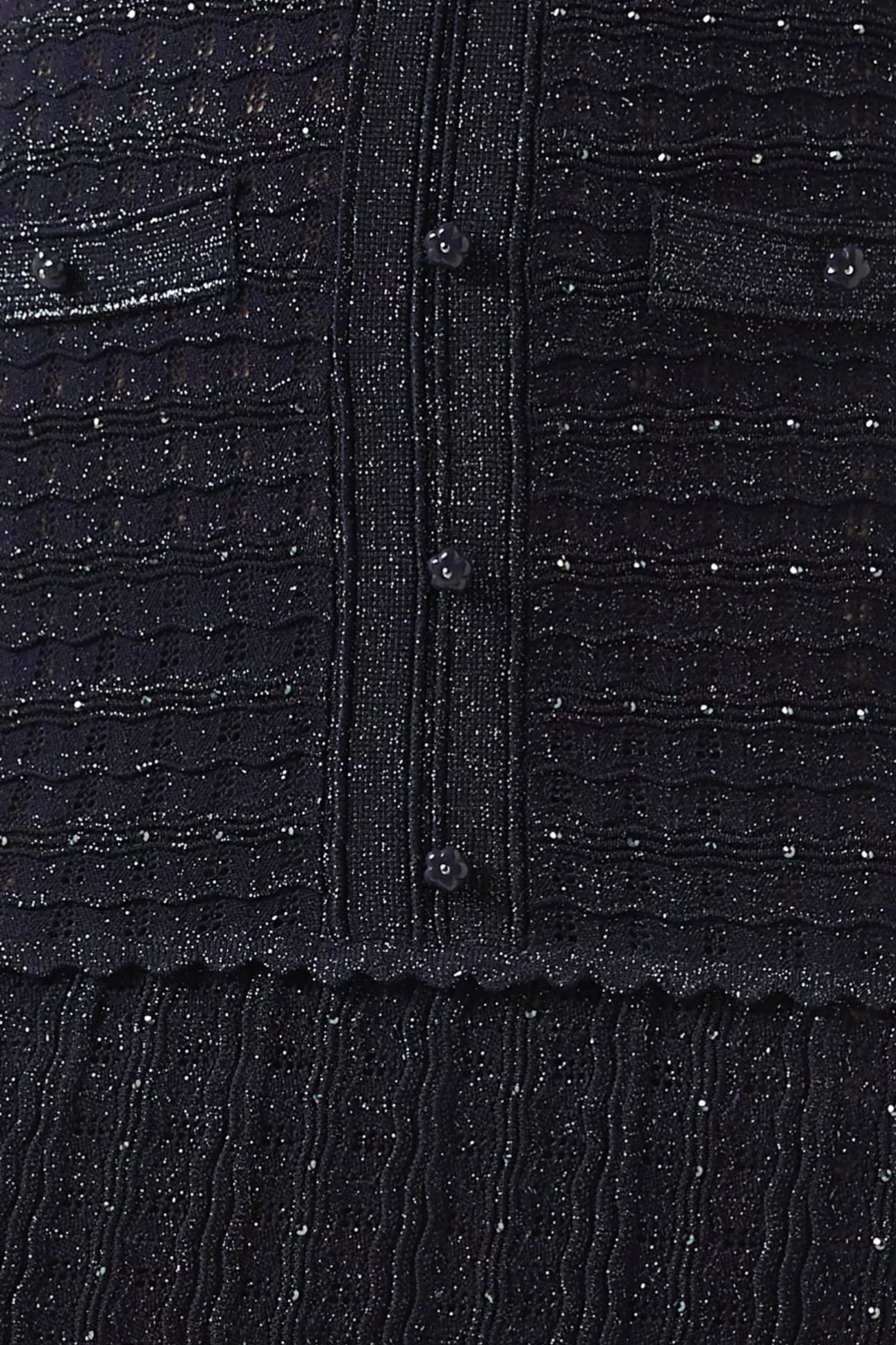 SD Diane Blue Rhinestone Viscose-blend Metallic Knit Maxi Dress