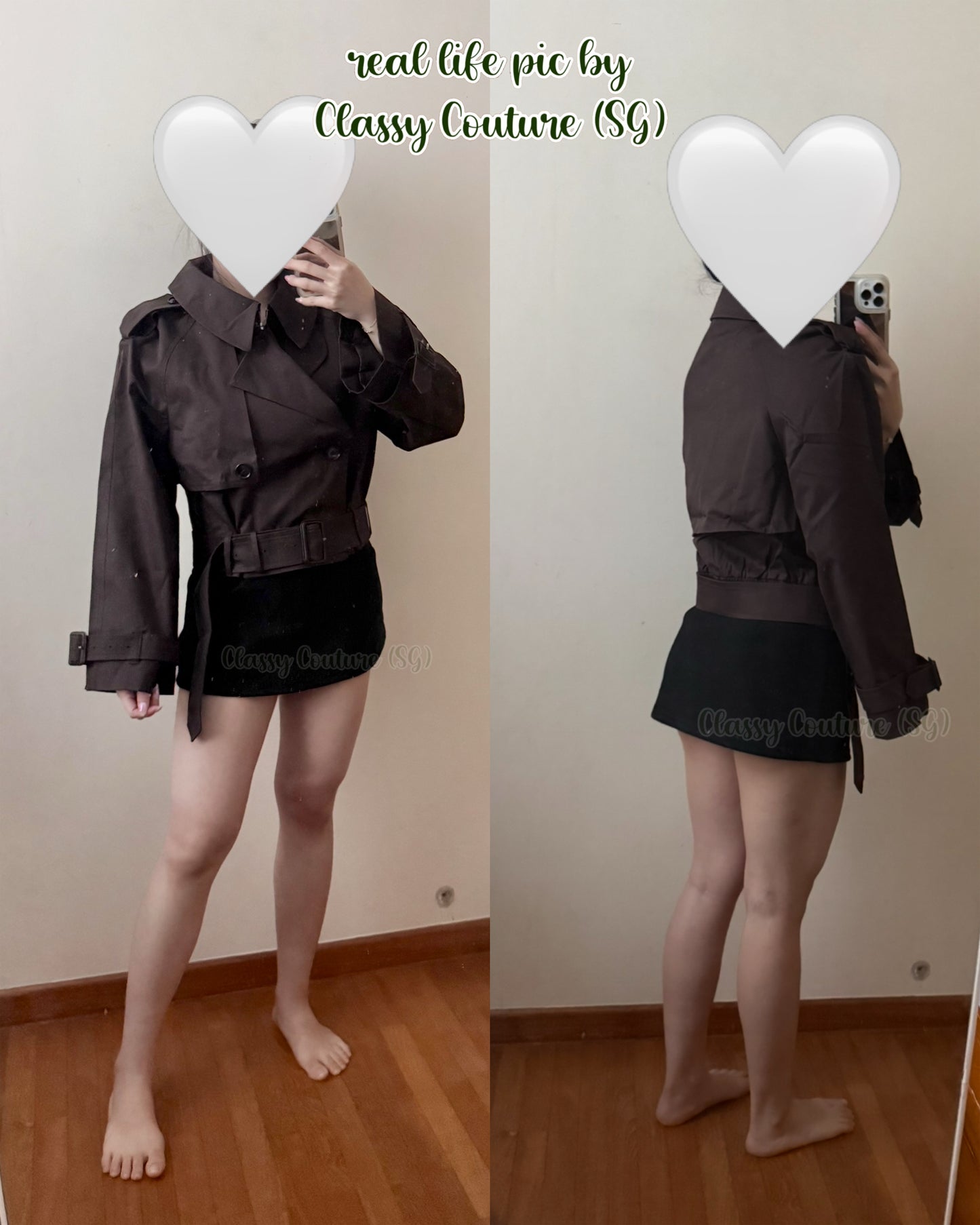 BBR Dolebury Cropped Cotton-Gabardine Trench Coat Jacket