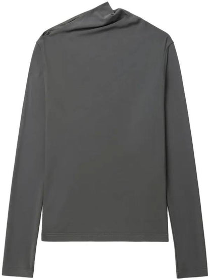 TOT Draped Viscose-blend Jersey Long Sleeved Top