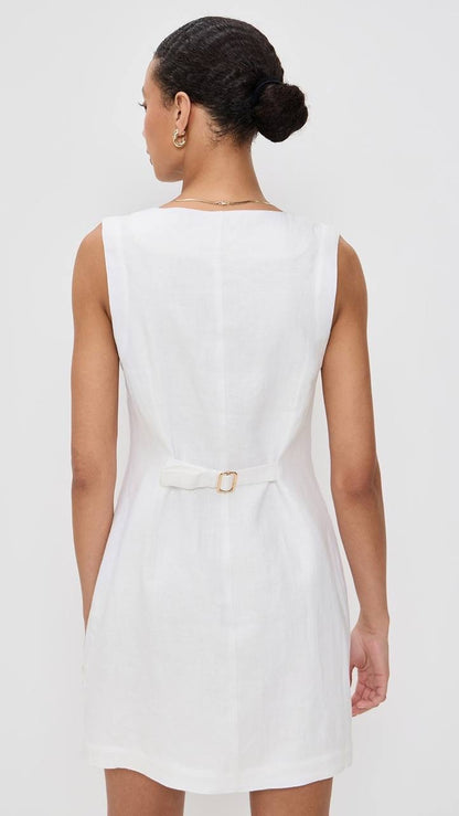 PSE Emma Button Down Linen Mini Dress