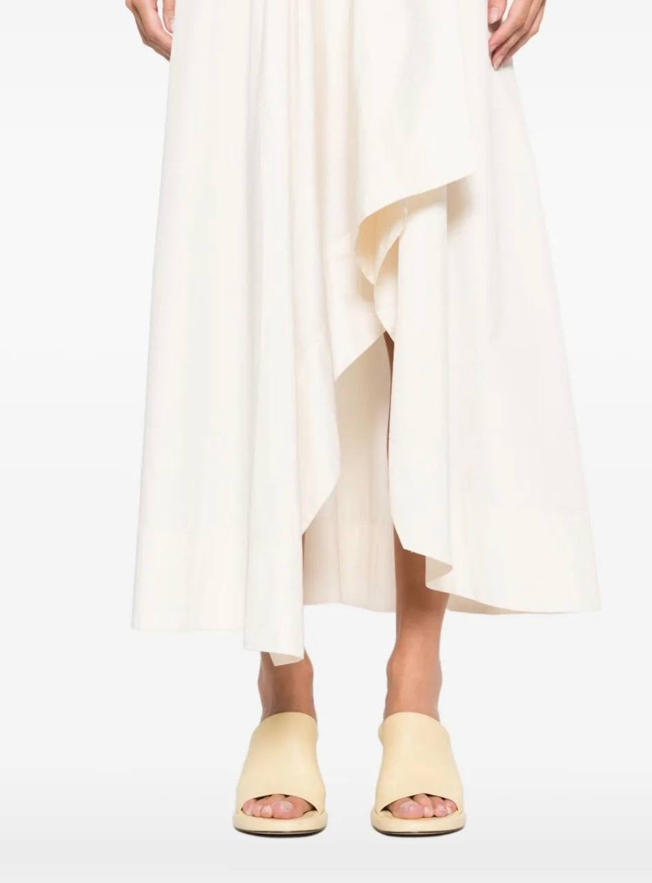 SA Knit Bodice Asymm Viscose-blend Midi Dress