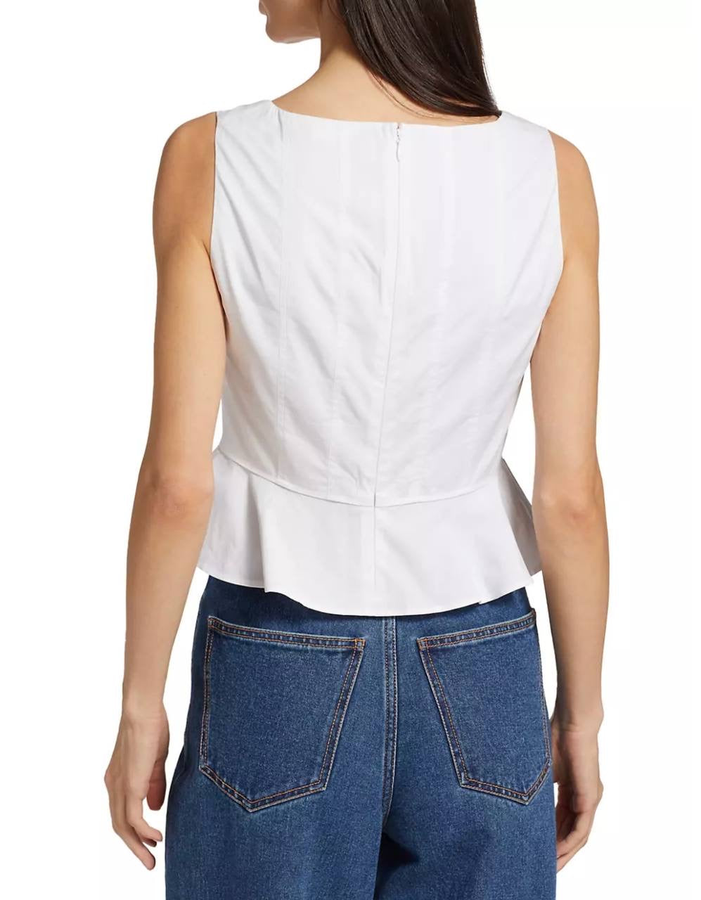 VB Nikolette Peplum Corset Square Neck Top