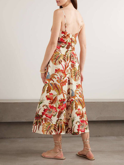 CC Mae Linen Midi Dress