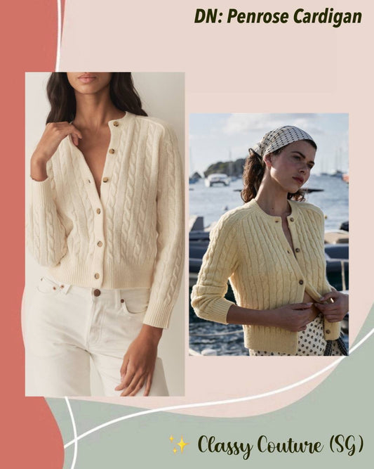 DN Penrose Cable Knit Wool-blend Cardigan