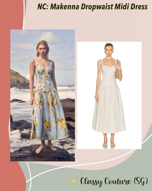 NC Makenna Dropwaist Linen Midi Dress