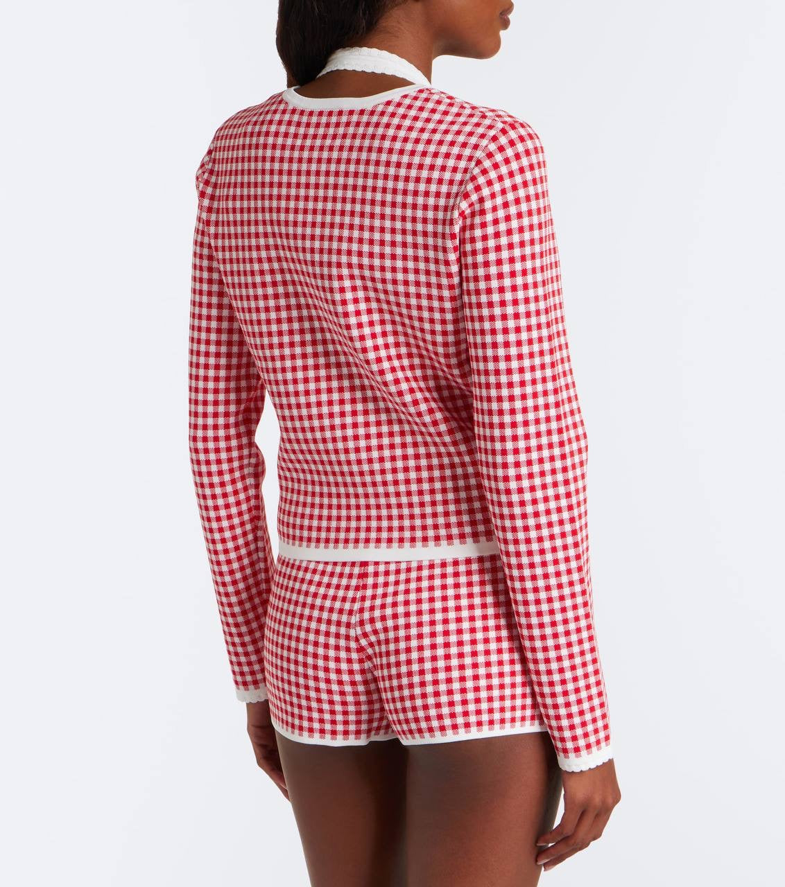 PSE Micah Halter Top | Cardigan | Pants | Shorts | Dress | Viscose-blend Red/white Gingham Check Set