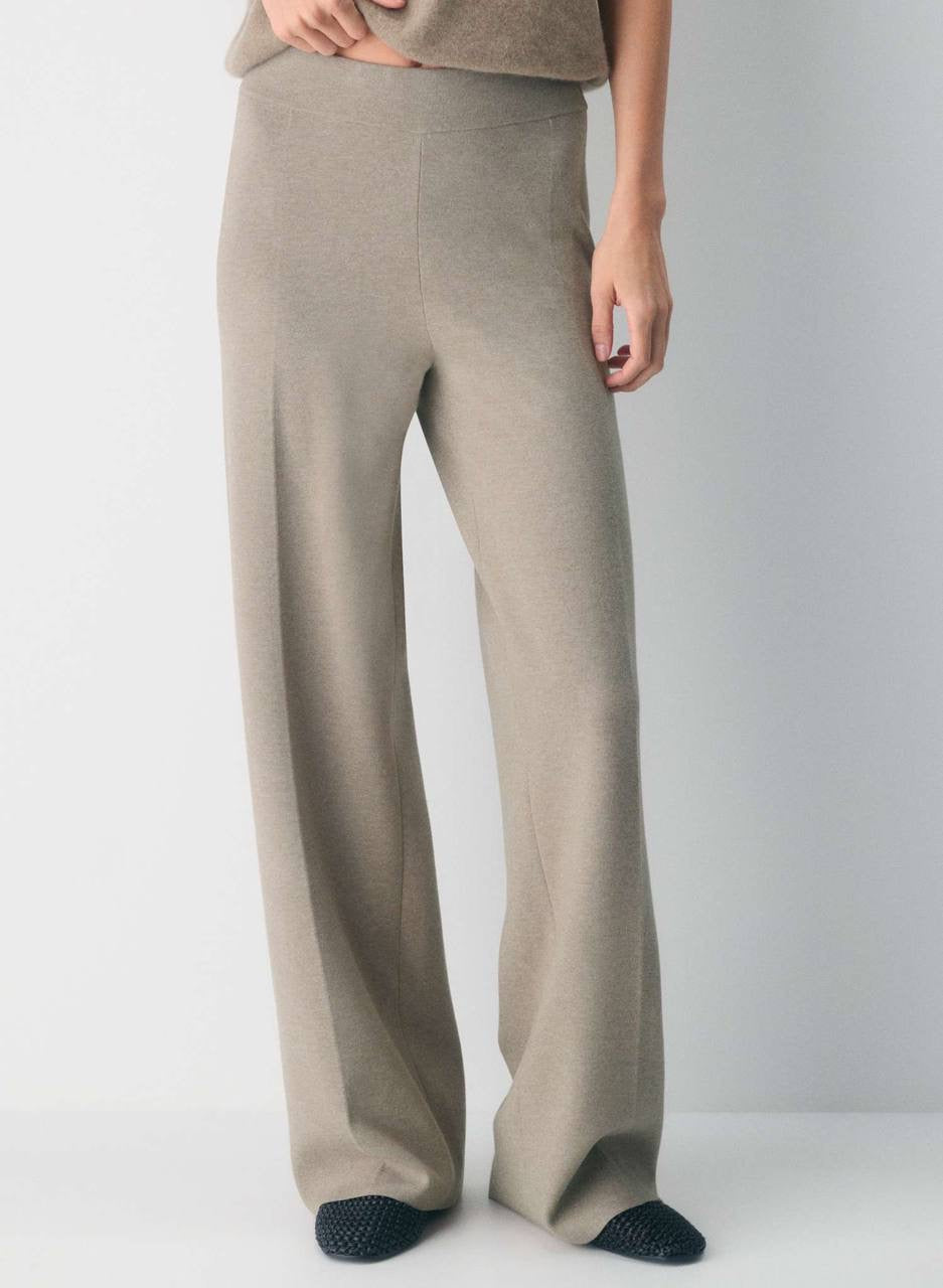4 Colors! ARZ Soft Viscose-blend Knit Souvenir Pant