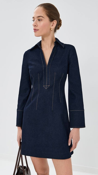 VB Raymond Denim Shirtdress Mini Dress