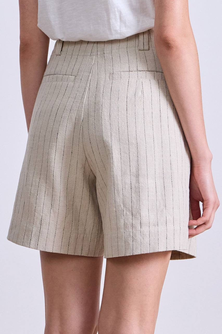 AA Helena Vest Top | Linaza Shorts | Bari Cropped Trousers | Striped Flax Set