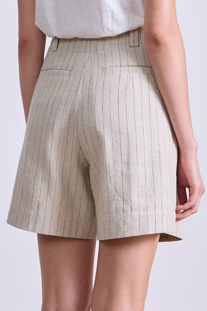 AA Helena Vest Top | Linaza Shorts | Bari Cropped Trousers | Striped Flax Set