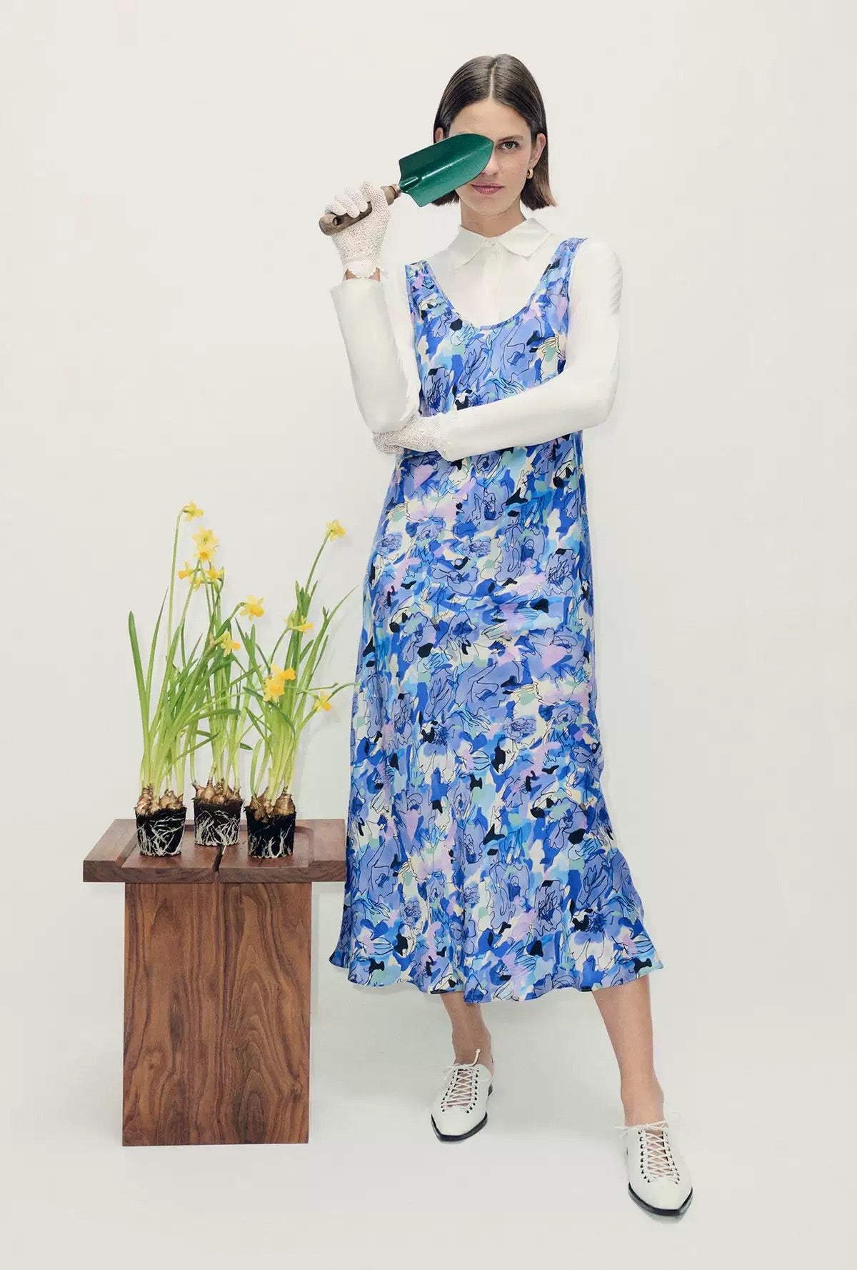 7 Prints! SL Silk Scoop Neck Midi Dress