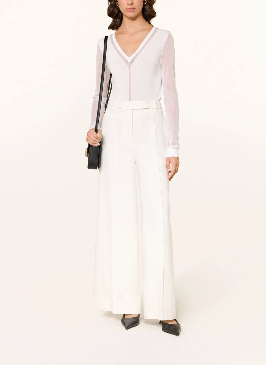 RS Sheer Detail V Neck Top