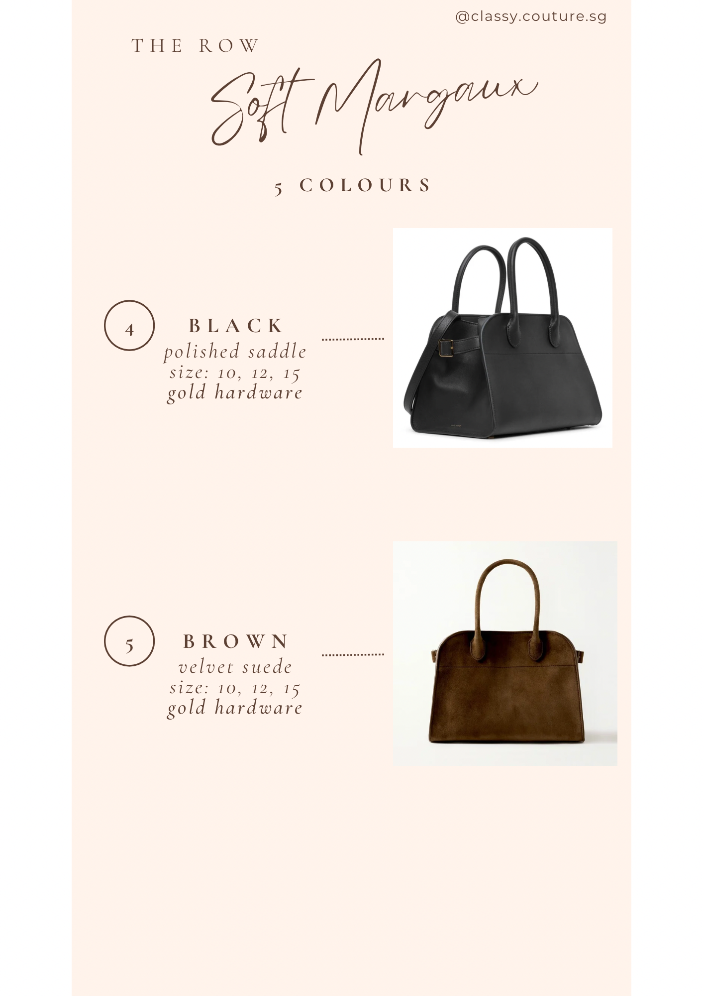 TR Soft Margaux 10 / 12 / 15 Bag in Calfskin Leather