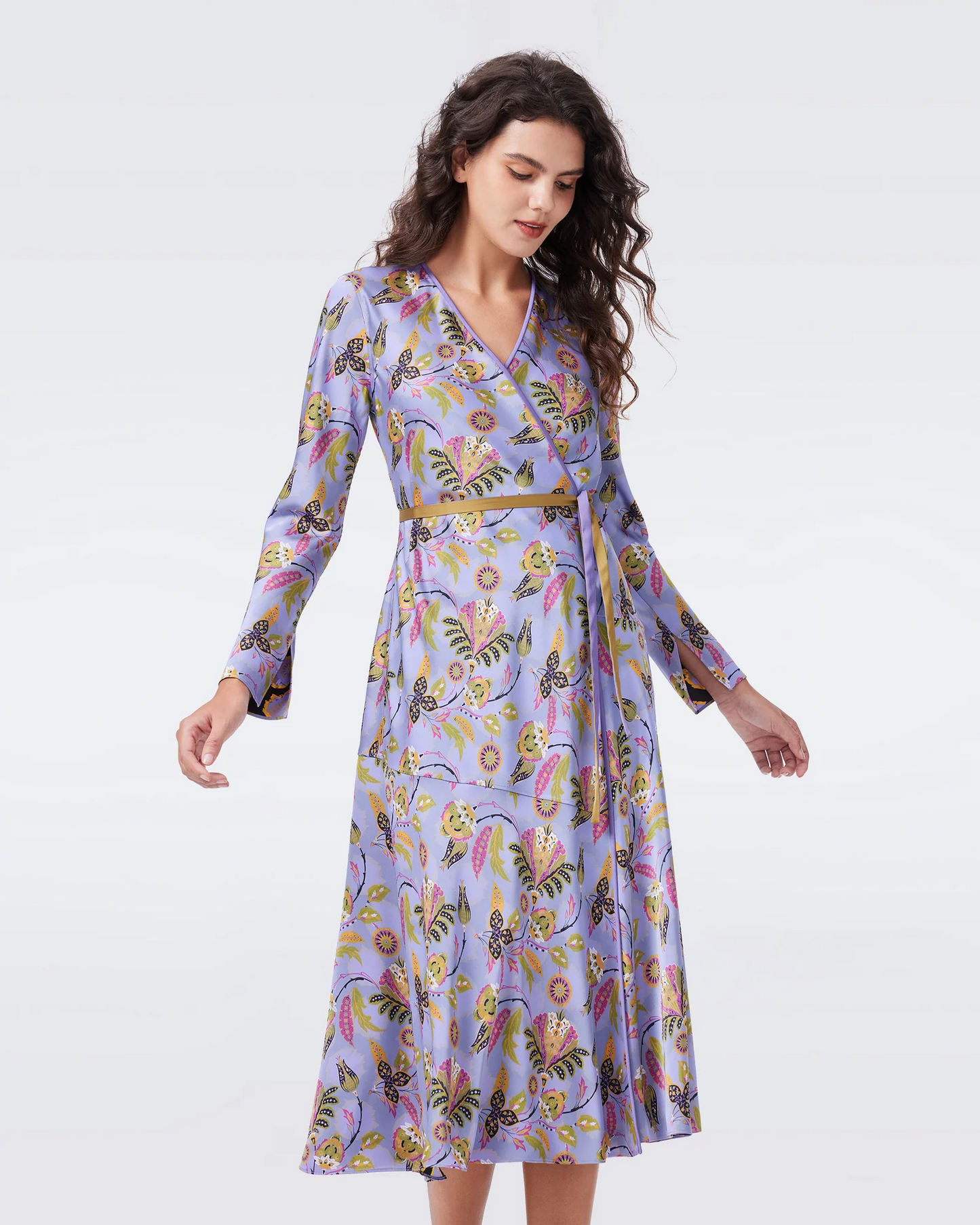 DVF Anika Reversible Satin Midi Dress