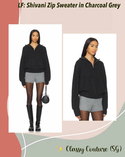 LF Shivani Quarter Zip Viscose-blend Sweater