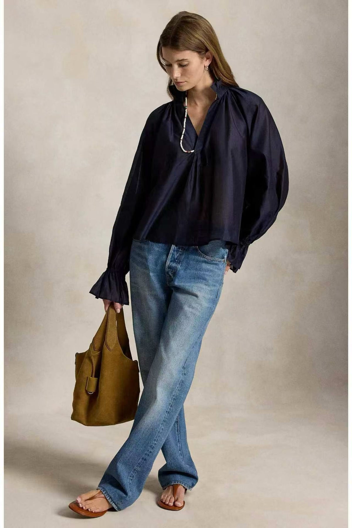 3 Colors! RL Cotton-Silk Organdy Shirt