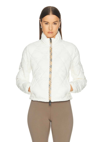 BBR Bramford Check-accent Packable Nylon Quilted Short Jacket