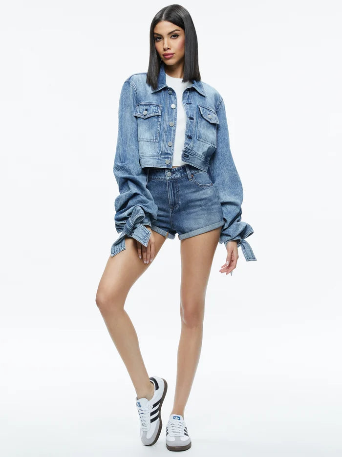 AO Tiff Denim Jacket | Maggie Mid Rise Vintage Shorts | Set