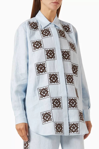 ALM Grace Embroidered Shirt | Pants