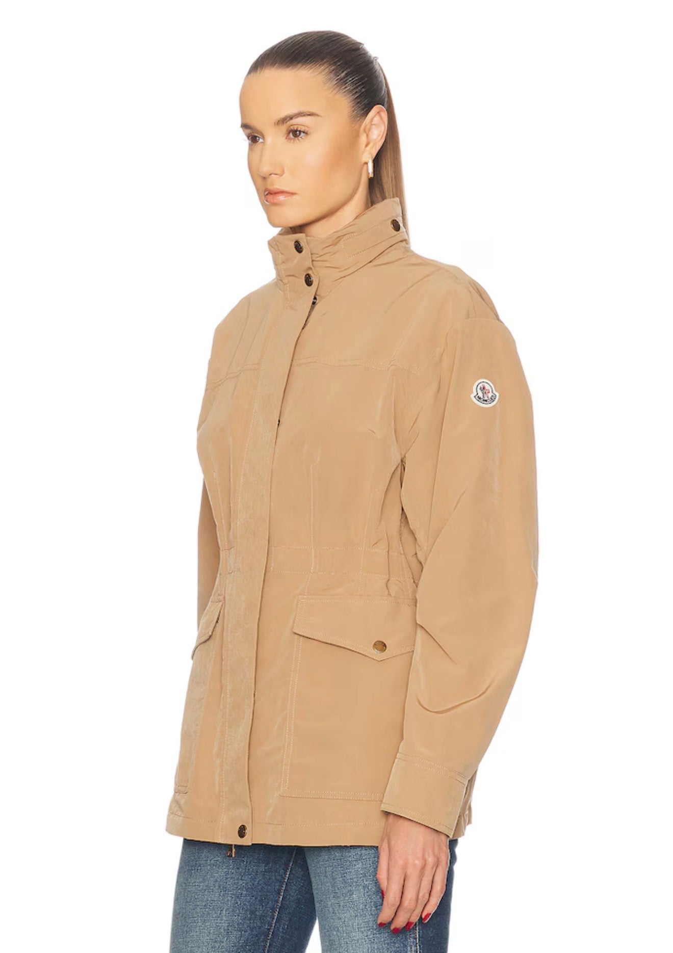 MC Nades Water-repellent Short Parka Jacket (concealed hood)