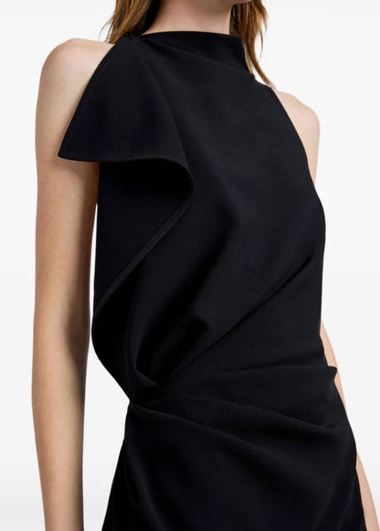 PS Devyn Draped Matte Double Crepe Maxi Dress Gown