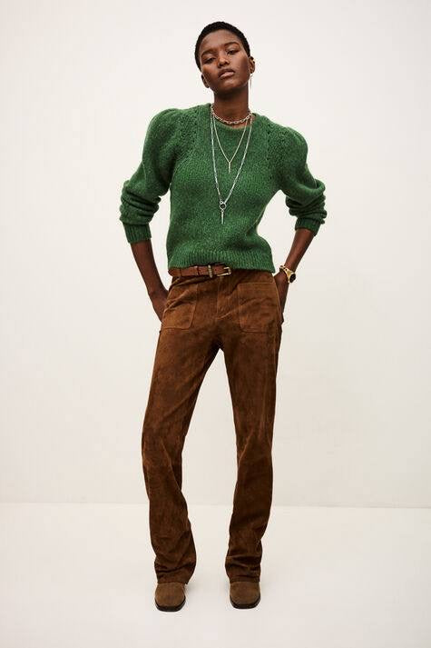BA Belma Puff-Sleeved Wool-cotton-alpaca blend Jumper