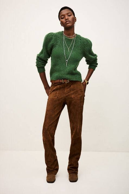 BA Belma Puff-Sleeved Wool-cotton-alpaca blend Jumper