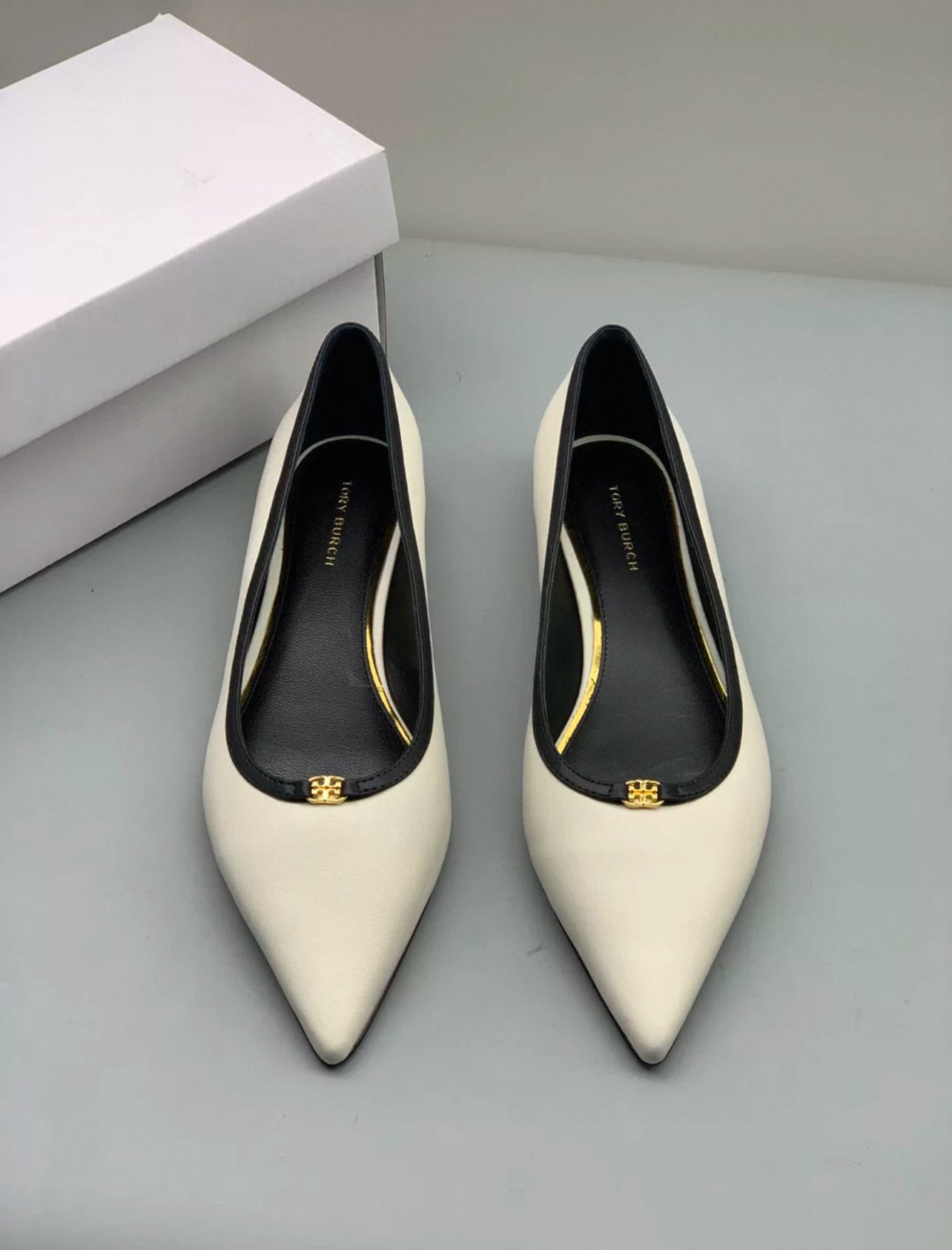 TB Double T Buckle Flat Shoes