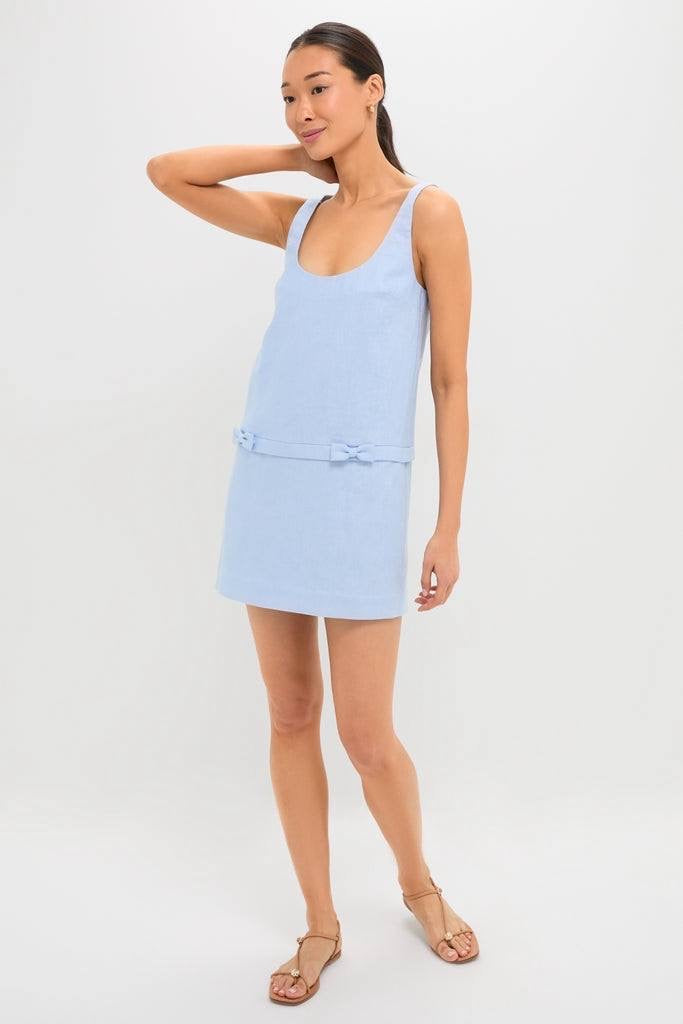 PSE Harper Linen Shift Bow Mini Dress