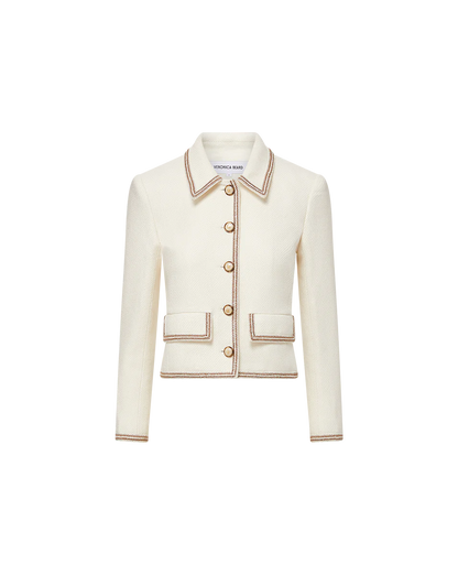 VB Makayla Cotton Blend Jacket in Ivory