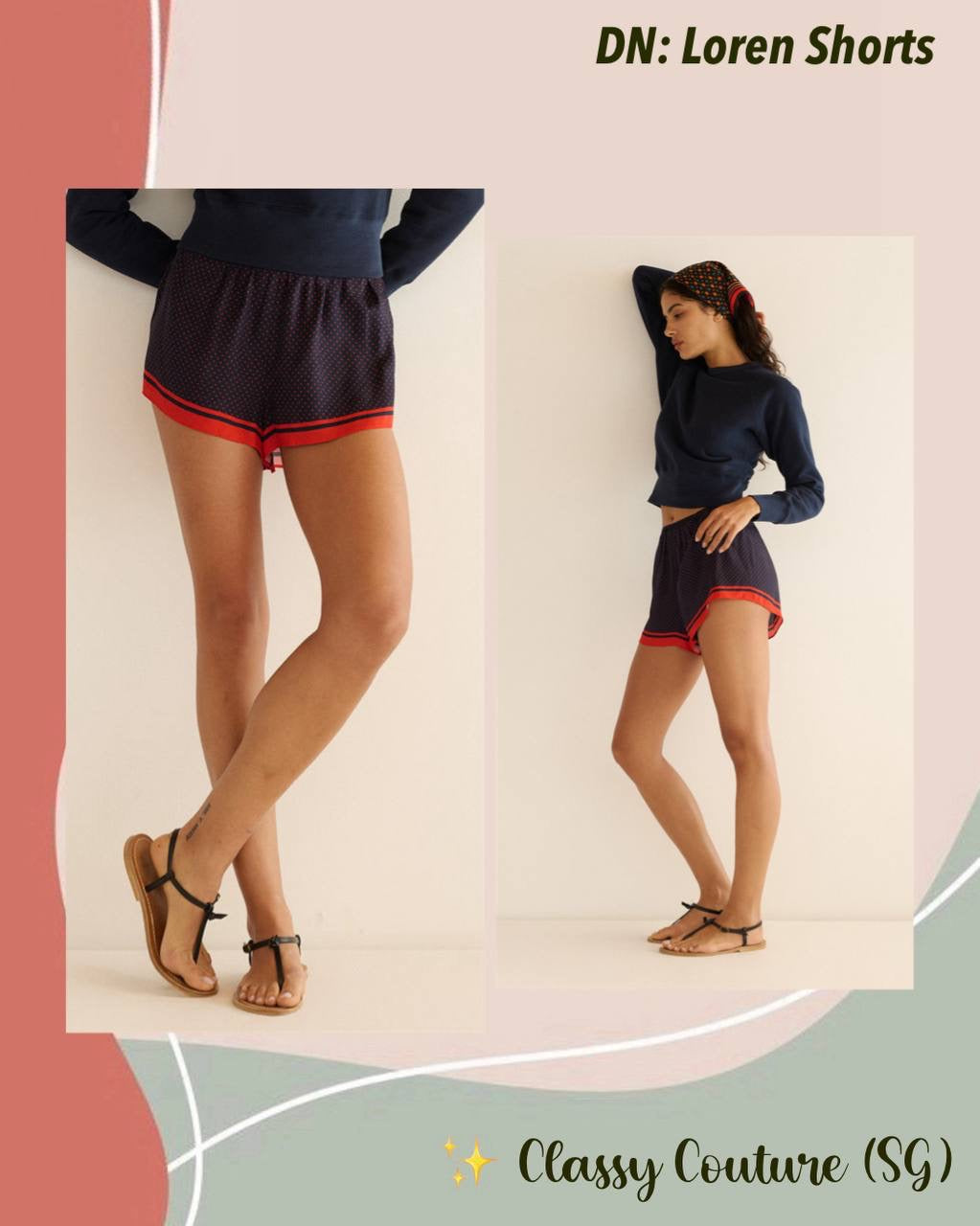 DN Loren Silk-Viscose Shorts