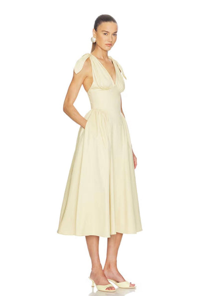 HS Fairweather Cotton Ribbon-strap Midi Dress