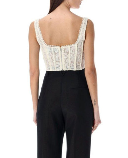 SP Cropped Lace Bustier Corset Top