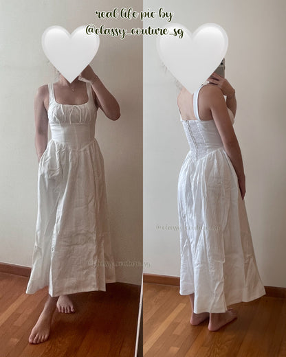 Ref Balia Linen Midi Dress